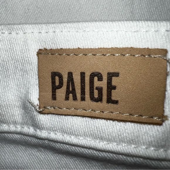 Paige Optic White Verdugo Crop Raw Hem Jeans Sz 32 - Picture 12 of 15